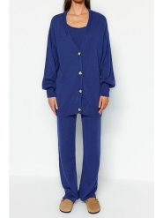 Trendyol 2-częściowy zestaw w kolorze granatowym rozmiar: S. Niebieskie swetry Trendyol, s, bez wzorów, bez ramiączek. Za 104.99 zł.