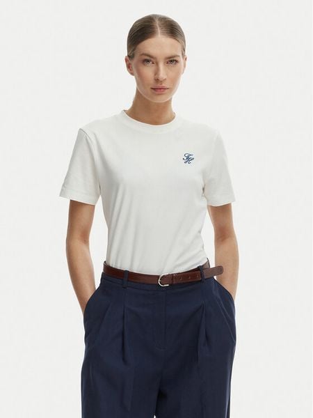 Tommy Hilfiger T-Shirt WW0WW48699 Écru Regular Fit. Białe t-shirty TOMMY HILFIGER, xl, bez wzorów, z bawełny, bez kołnierzyka, bez ramiączek. Za 113.99 zł.