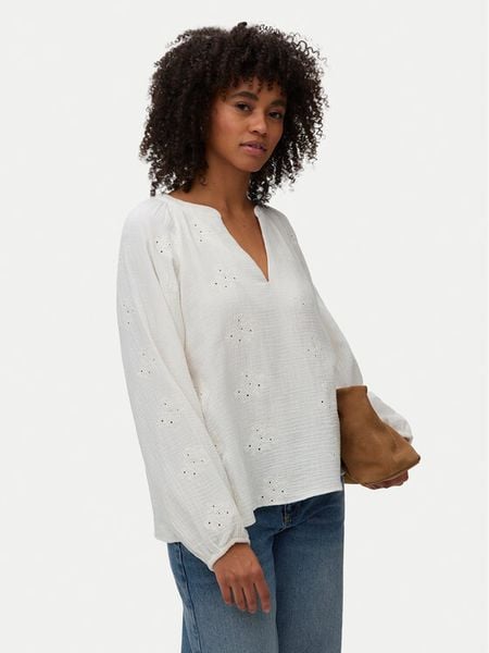 Vero Moda Bluzka Natali 10342739 Biały Regular Fit. Białe bluzki Vero Moda, s, bez wzorów, z bawełny, bez kołnierzyka, bez ramiączek. Za 102.99 zł.