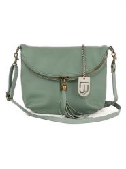 Lucca Baldi Skórzana torebka "Cetona" w kolorze zielonym - 24 x 18 x 4 cm rozmiar: onesize. Zielone torby na ramię Lucca Baldi, z aplikacjami, z materiału, na ramię, bez dodatków. Za 173.99 zł.