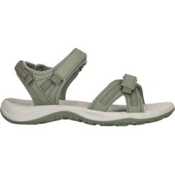 Sandały damskie Whistler Kali. Zielone sandały Whistler, bez wzorów, eleganckie, bez obcasa, bez zapięcia. Za 256.50 zł.