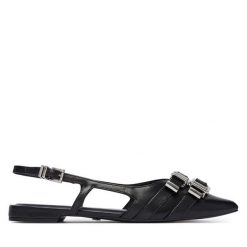 Baleriny Tamaris. Czarne baleriny Tamaris, bez wzorów, bez obcasa. Za 329.99 zł.