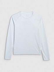 4F Koszulka sportowa w kolorze błękitnym rozmiar: S. Niebieskie koszulki sportowe 4f, bez wzorów, z materiału, bez ramiączek, outdoorowe. Za 69.75 zł.