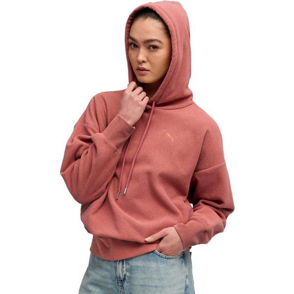Bluza z kapturem damska Puma Her Oversized Winterized Hoodie. Czerwone bluzy Puma, l, bez wzorów, z kapturem. Za 269.00 zł.