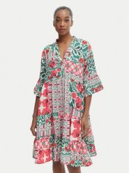 Iconique Sukienka letnia Morena IC26-094 Kolorowy Relaxed Fit. Sukienki Iconique, na lato, xl, bez wzorów, z syntetyku, bez kołnierzyka, bez ramiączek. Za 339.99 zł.