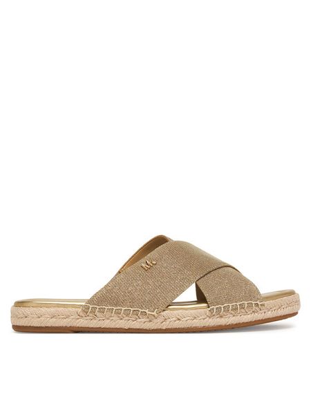 MICHAEL Michael Kors Espadryle Kenzie 40S6KZFS3D Złoty. Żółte espadryle MICHAEL Michael Kors, bez wzorów, z materiału, bez obcasa, bez zapięcia. Za 313.99 zł.