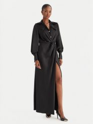 Babylon Sukienka wieczorowa ED0764 Czarny Regular Fit. Czarne sukienki Babylon, bez wzorów, z syntetyku, wizytowe, bez kołnierzyka, bez ramiączek. Za 1,439.00 zł.