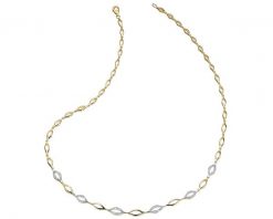 Naszyjnik z żółtego złota z diamentami - 50 cm, - 0,10 ct - próba 585. Żółte naszyjniki Apart, z diamentem, złote. Za 12,590.00 zł.