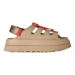 Sandały Ugg Australian W Goldenglow Toggle Damskie. Brązowe sandały UGG, bez wzorów, z materiału, bez obcasa, bez zapięcia. Za 514.05 zł.