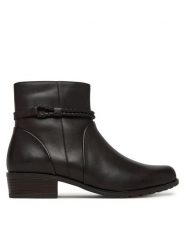 Caprice Botki 9-25404-45 Brązowy. Brązowe botki Caprice, bez wzorów, ze skóry, bez obcasa, na płaskiej podeszwie, bez zapięcia. Za 489.99 zł.