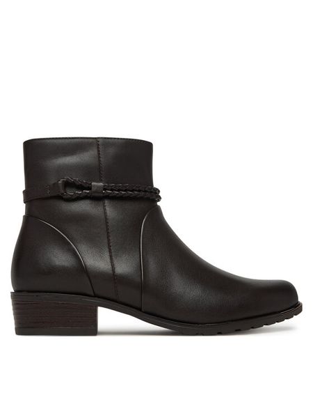 Caprice Botki 9-25404-45 Brązowy. Brązowe botki Caprice, bez wzorów, ze skóry, bez obcasa, na płaskiej podeszwie, bez zapięcia. Za 489.99 zł.