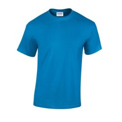 Ciężka Bawełniana Koszulka Unisex Dla Dorosłych. Niebieskie bluzki GILDAN, xl, bez wzorów, z bawełny, sportowe, bez kołnierzyka, bez ramiączek. Za 37.99 zł.