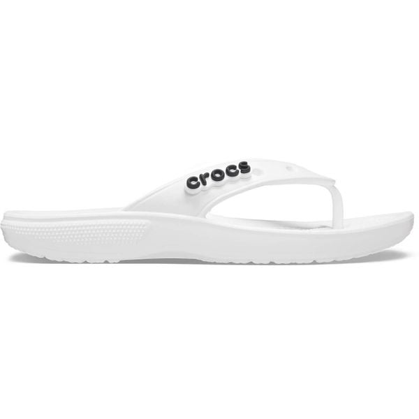 Japonki Dla Dorosłych Crocs Classic Flip. Białe klapki Crocs, bez wzorów, z materiału, bez obcasa. Za 97.99 zł.