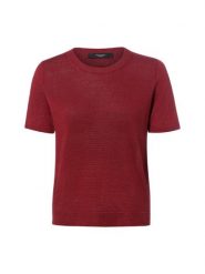 Weekend Max Mara koszula z dzianiny lnianej Kobiety len czerwony, L. Czerwone koszule Weekend Max Mara, l, bez wzorów, z dzianiny, bez kołnierzyka, bez ramiączek. Za 599.95 zł.