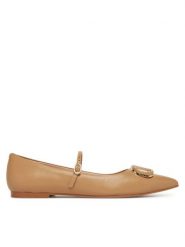 TWINSET Baleriny 251TCP064 Brązowy. Brązowe baleriny Twinset, bez wzorów, ze skóry, bez obcasa. Za 599.99 zł.