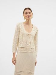 Vero Moda Kardigan w kolorze beżowym rozmiar: XL. Brązowe kardigany Vero Moda, xl, bez wzorów. Za 88.02 zł.