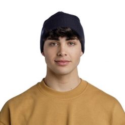 Czapka BUFF Crossknit Beanie Solid. Niebieskie czapki Buff, bez wzorów. Za 114.39 zł.