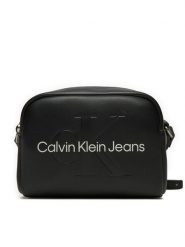 Calvin Klein Jeans Torebka Sculpted Camera Bag18 Mono K60K612220 Czarny. Czarne listonoszki Calvin Klein Jeans, bez wzorów, z jeansu, bez dodatków. Za 229.99 zł.