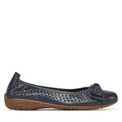 Baleriny Josef Seibel. Niebieskie baleriny Josef Seibel, bez wzorów, bez obcasa. Za 289.99 zł.