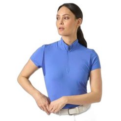 Bielizna podstawowa do jazdy konnej 1/2 zip dla kobiet PS of Sweden Everly Quote. Niebieskia koszule nocne PS OF SWEDEN, bez wzorów, sportowe, bez ramiączek. Za 306.50 zł.