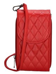 Beagles Torebka "Rebelle" w kolorze czerwonym na telefon - 10 x 19 x 4 cm rozmiar: onesize. Czerwone torby na ramię Beagles, bez wzorów, z materiału, przez ramię, pikowane, bez dodatków. Za 92.21 zł.
