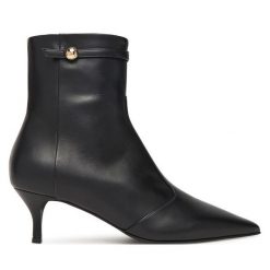 Botki Furla. Czarne botki Furla, bez wzorów, bez obcasa, na szpilce, bez zapięcia. Za 1,389.00 zł.