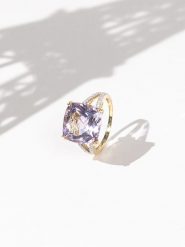 DIAMOND & CO Złoty pierścionek "Pink Fiction" z diamentami rozmiar: 48. Różowe pierścionki Diamond & Co, z ametystem, złote. Za 2,022.99 zł.