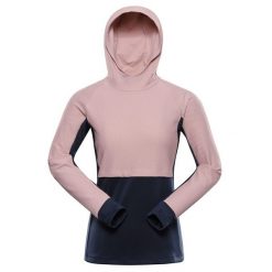 Bluza damska sportowa szybkoschnąca z kapturem Alpine Pro Feza. Czerwone bluzy Alpine Pro, l, bez wzorów, z elastanu, z kapturem. Za 359.00 zł.