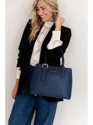 Lia Biassoni Skórzana torebka w kolorze granatowym - 33 x 25 x 11 cm rozmiar: onesize. Niebieskie torby na ramię Lia Biassoni, bez wzorów, z materiału, przez ramię, bez dodatków. Za 304.99 zł.