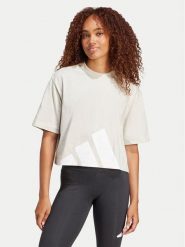 Adidas T-Shirt Essentials Big Logo Boyfriend JG8729 Beżowy Loose Fit. Brązowe t-shirty Adidas, m, bez wzorów, z bawełny, bez kołnierzyka, bez ramiączek. Za 128.99 zł.