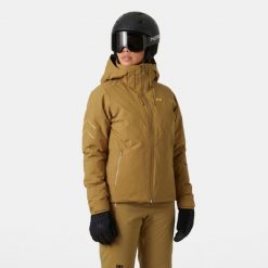 Damska kurtka narciarska Helly Hansen Alphelia Infinity. Brązowe kurtki narciarskie Helly Hansen, bez wzorów, bez kaptura, narciarskie. W wyprzedaży za 2,381.00 zł.
