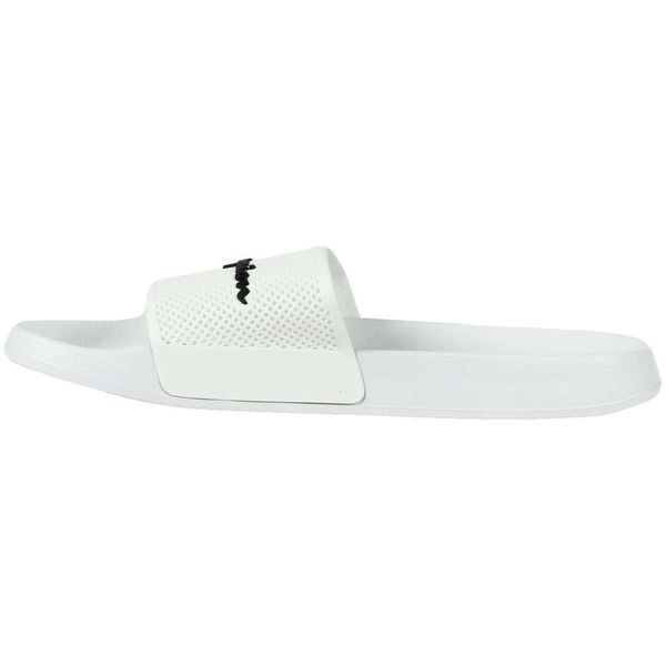 Klapki damskie Champion Slide Daytona. Białe klapki Champion, bez wzorów, z materiału, bez obcasa. Za 53.40 zł.