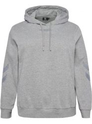 Damska bluza z kapturem Hummel Legacy Plus. Szare bluzy Hummel, na jesień, plus size, bez wzorów, z bawełny, z kapturem. Za 252.50 zł.