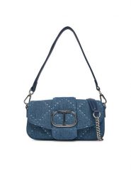 TWINSET Torebka 251TB7140 Niebieski. Niebieskie torebki klasyczne Twinset, bez wzorów, z materiału, bez dodatków. Za 719.99 zł.