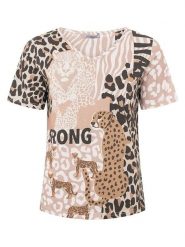 Zwillingsherz Koszulka "Leo Strong" w kolorze beżowym rozmiar: M. Brązowe bluzki Zwillingsherz, m, bez wzorów, bez kołnierzyka, bez ramiączek. Za 82.99 zł.