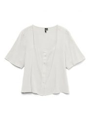 Vero Moda Bluzka w kolorze białym rozmiar: S. Białe bluzki Vero Moda, s, bez wzorów, z wiskozy, klasyczne, bez kołnierzyka, bez ramiączek. Za 88.43 zł.