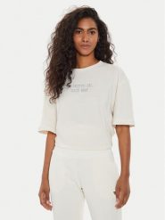 Guess T-Shirt W4YI18 JA914 Écru Regular Fit. T-shirty Guess, m, z aplikacjami, z bawełny, bez kołnierzyka, bez ramiączek. Za 119.99 zł.