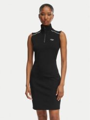 HUGO Sukienka codzienna Nuzippo 50558614 Czarny Extra Slim Fit. Czarne sukienki Hugo, na co dzień, xxl, bez wzorów, z bawełny, bez kołnierzyka, bez ramiączek, proste. Za 449.99 zł.