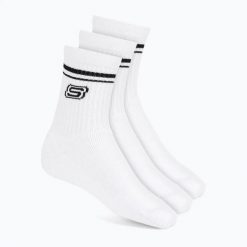 Skarpety SKECHERS Full Terry Low Crew. Białe skarpety Skechers, bez wzorów, z bawełny. Za 77.99 zł.
