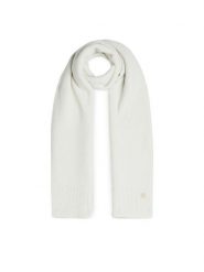Tommy Hilfiger Szalik Luxe AW0AW16646 Biały. Białe rękawiczki TOMMY HILFIGER, bez wzorów, z materiału. Za 459.99 zł.
