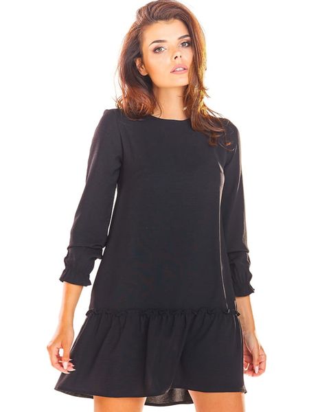 Awama Sukienka w kolorze czarnym rozmiar: XL. Czarne sukienki Awama, xl, bez wzorów, bez kołnierzyka, bez ramiączek, mini. Za 226.77 zł.