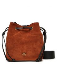 PINKO Torebka Secchiello Mini PE 25 PLTT 104303 A2CC Brązowy. Brązowe torebki klasyczne Pinko, bez wzorów, ze skóry, bez dodatków. Za 999.99 zł.
