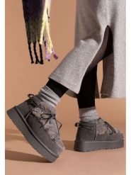 Gooce Skórzane botki zimowe "Willem" w kolorze szarym rozmiar: 38. Szare botki Gooce, na zimę, bez wzorów, ze skóry, bez obcasa, na platformie, bez zapięcia. Za 217.99 zł.