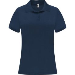 Damska Sportowa Koszulka Polo Z Krótkim Rękawem Monzha. Niebieskie koszulki polo ROLY, xl, bez wzorów, bez kołnierzyka, bez ramiączek. Za 47.99 zł.
