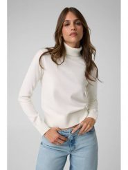 Guess Jeans Sweter 184166 Biały Classic Fit. Białe swetry Guess Jeans, xs, z aplikacjami, z jeansu, bez ramiączek. Za 349.99 zł.