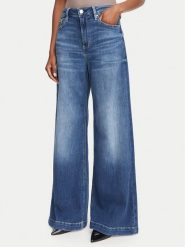 Guess Jeansy W6YAJG D1355 Niebieski Wide Leg. Niebieskie jeansy Guess, z aplikacjami. Za 614.99 zł.