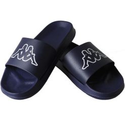 Klapki basenowe Kappa Krus. Niebieskie klapki Kappa, bez wzorów, bez obcasa. Za 54.00 zł.