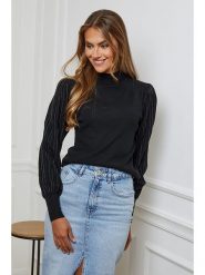 Soft Cashmere Sweter w kolorze czarnym rozmiar: 38/40. Czarne swetry Soft Cashmere, bez wzorów, bez ramiączek. Za 116.33 zł.