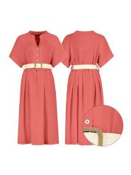 Eight2Nine Sukienka w kolorze czerwonym rozmiar: M/L. Czerwone sukienki Eight2Nine, l, bez wzorów, bez kołnierzyka, bez ramiączek, maxi. Za 184.95 zł.