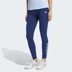 Legginsy fitness damskie ADIDAS. Niebieskie legginsy Adidas, m, bez wzorów, z materiału, na fitness i siłownię. Za 129.99 zł.